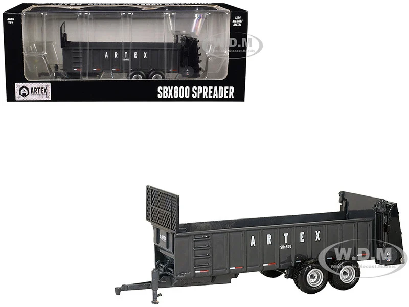 Artex SBX800 Spreader Dark Gray 1/64 Diecast Model by SpecCast - Tractors & Farm Models