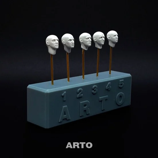 ARTO production AH35001 1/35 Bare Heads (5pcs) - Model Figures