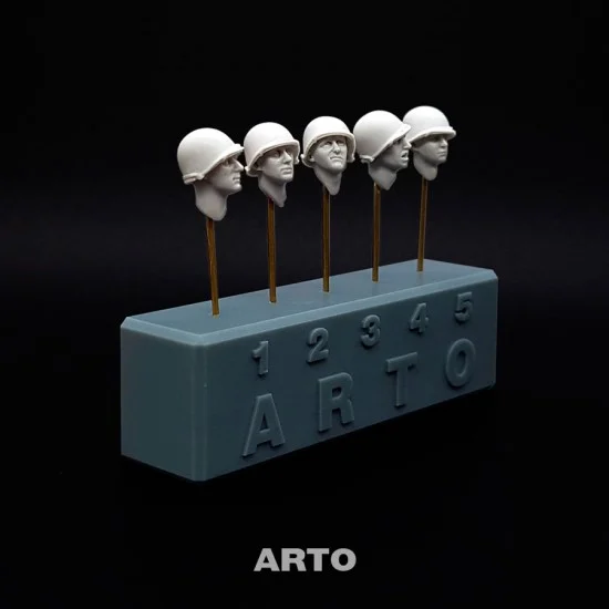 ARTO production AH35005 1/35 US M1 Helmet Heads for Tamiya #35379 Infantry Scout (5pcs) - Model Figures