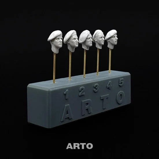 ARTO production AH35018 1/35 WWII British SAS ETO Beret Heads (5pcs) - Model Figures