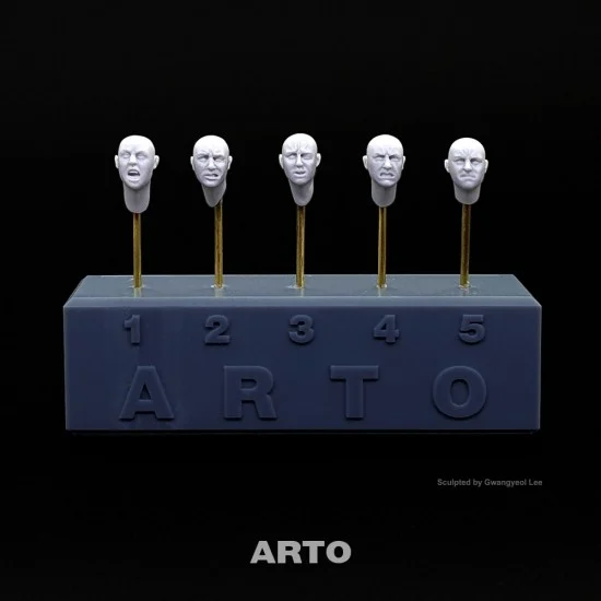 ARTO production AH35027 1/35 Bare Heads for Combat Figures - Model Figures