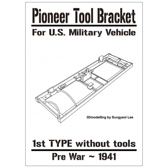 ARTO production PF35057 1/35 US Pionner Tool Bracket 1st type without tool, Pre War - 1942