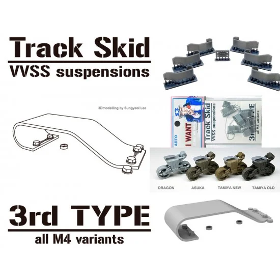 ARTO production PF35059 1/35 M4 Sherman Track Skid's 3rd Type - Military Vehicles & Tanks