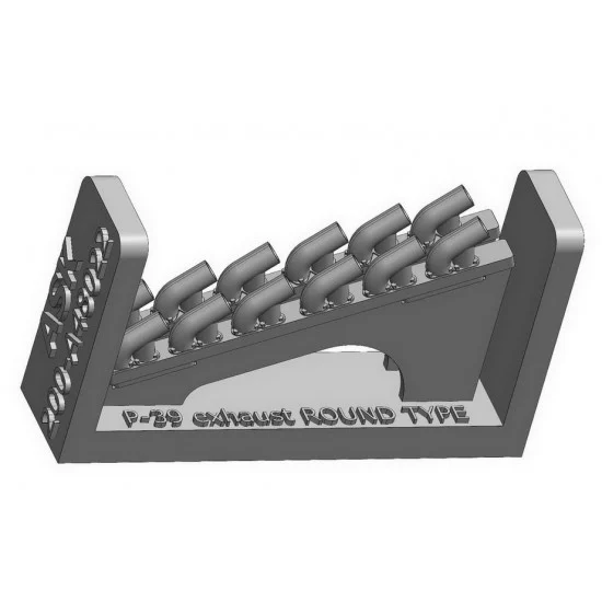 Art Scale Kit A48022 1/48 P-39Q Airacobra Round Type Left and Right Exhaust for Arma Hobby kit