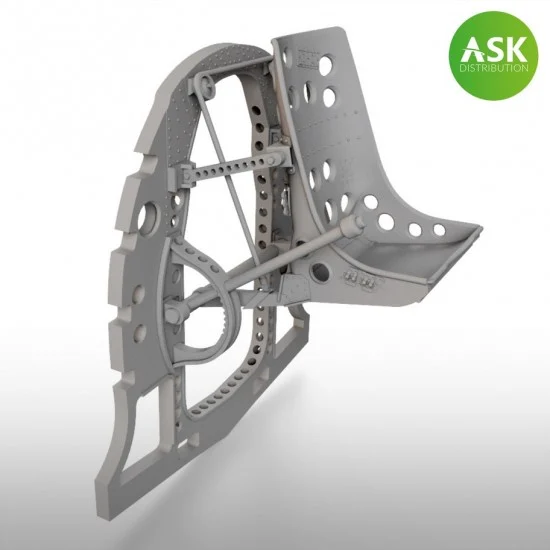 Art Scale Kit A48051 1/48 A6M Bulkhead with Seat In Top Position for Finemolds - Model Planes