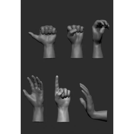 Art Scale Kit A72009 1/72 Hands - Model Figures