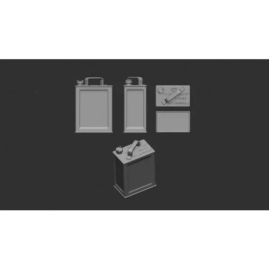 Art Scale Kit A72010 1/72 WWII British 2 Gallon Petrol/Fuel Can 2Gal (10pcs) - Scenics & Diorama