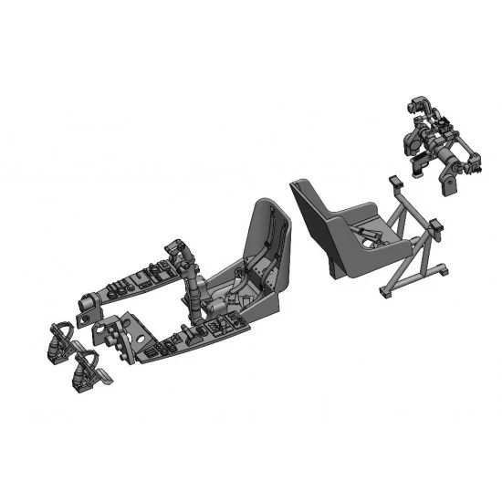 Art Scale Kit A72012 1/72 Messerschmitt Me 410A Cockpit Detail set for Airfix kit - Model Planes