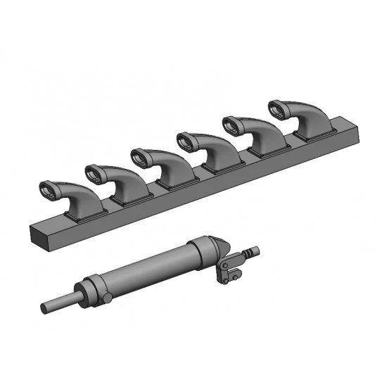 Art Scale Kit A72014 1/72 Me 109F/G Exhausts & Undercarriage Hydraulic Cylinder for Eduard Kits - Model Planes