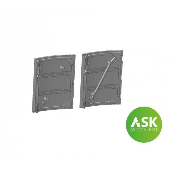 Art Scale Kit A72037 1/72 Spitfire Mk.Vb Cockpits Door for Eduard kit - Model Planes