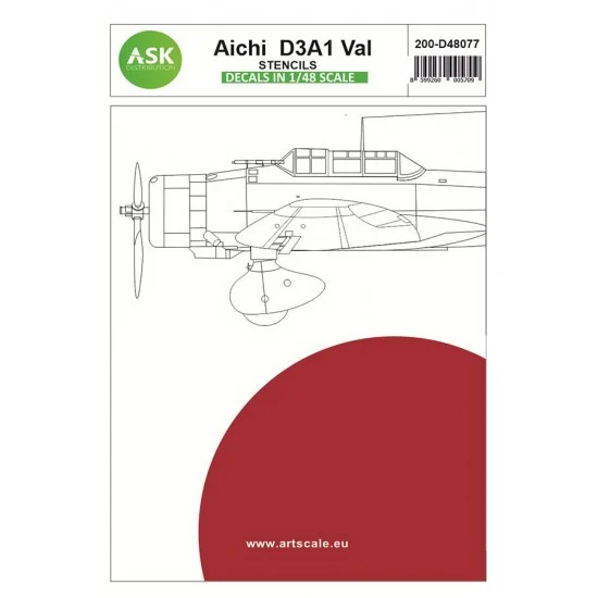 Art Scale Kit D48077 1/48 Aichi D3A1 Val - Stencils Decal