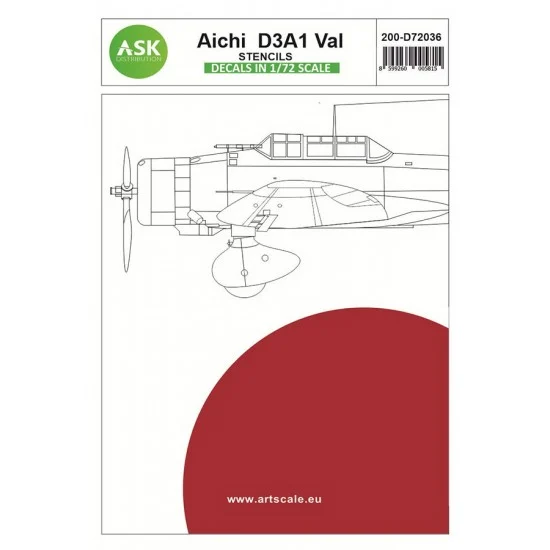 Art Scale Kit D72036 1/72 Aichi D3A1 Val - Stencils Decal