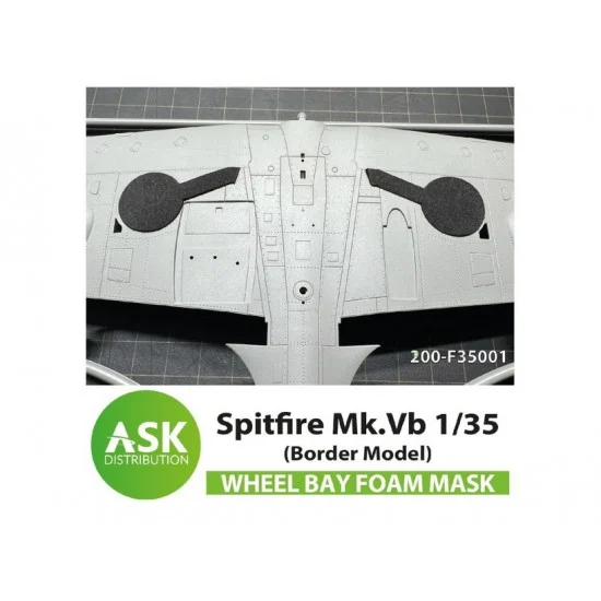 Art Scale Kit F35001 1/35 Spitfire Mk.Vb Wheel Bays Foam Flexibel Express-fit Mask for Border Model