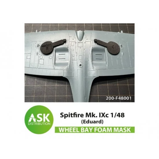 Art Scale Kit F48001 1/48 Spitfire Mk.IXc Foam Flexibel Wheel Bay Mask for Eduard kit - Model Planes
