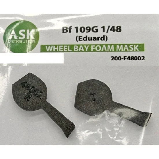 Art Scale Kit F48002 1/48 Bf 109G Foam Flexibel Wheel Bay Mask for Eduard kit - Model Planes