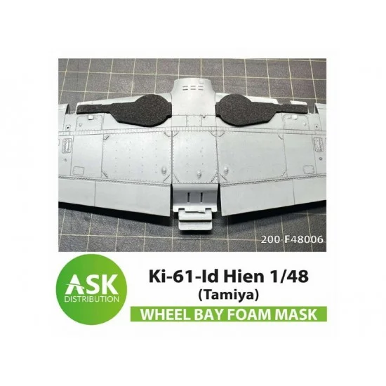 Art Scale Kit F48006 1/48 Ki-61-Id Hien Foam Flexibel Wheel Bay Mask for Tamiya kit