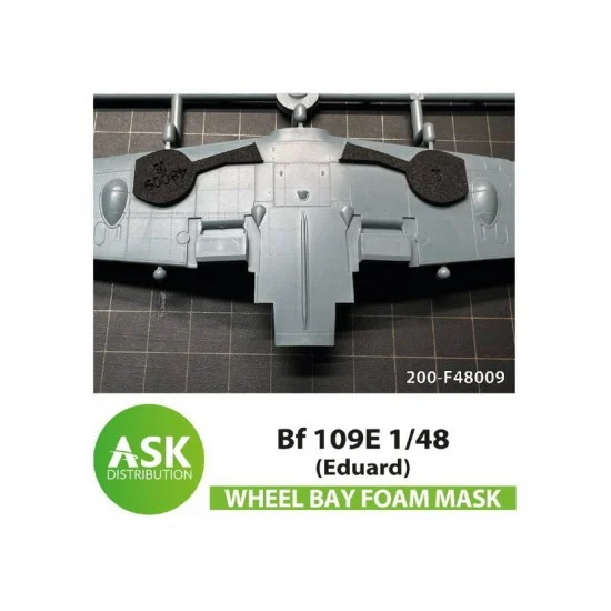 Art Scale Kit F48009 1/48 Bf 109E Foam Flexibel Wheel Bay Mask for Eduard kit - Model Planes
