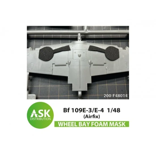 Art Scale Kit F48014 1/48 Bf 109E-3/E-4 FOAM Flexibel Wheel Bay Mask for Airfix kits
