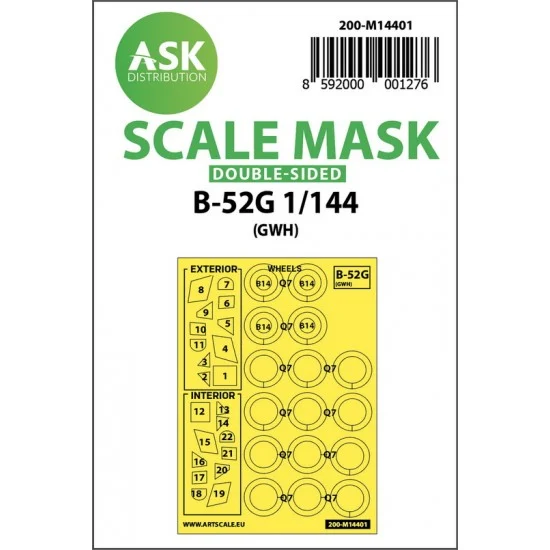 Art Scale Kit M14401 1/144 B-52G Double-sided Paint Masking for Great Wall Hobby