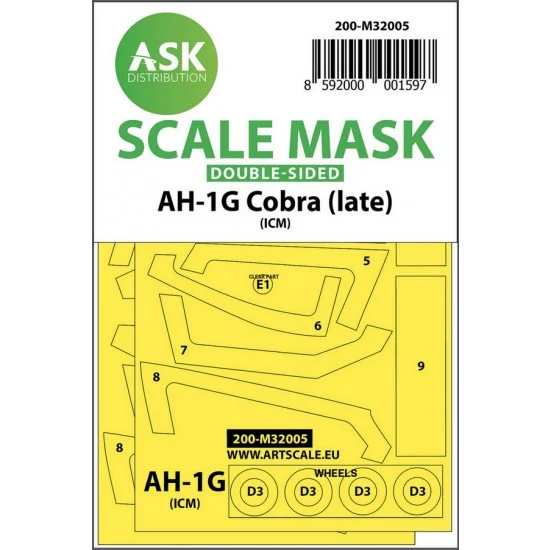 Art Scale Kit M32005 1/32 AH-1G Cobra (late) Double-sided for ICM / Special Hobby