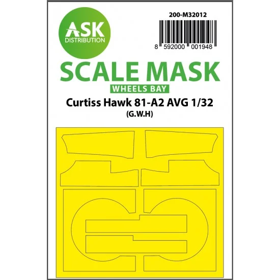 Art Scale Kit M32012 1/32 Curtiss Hawk 81-A2 AVG Wheels Bay Paint Masking for GWH