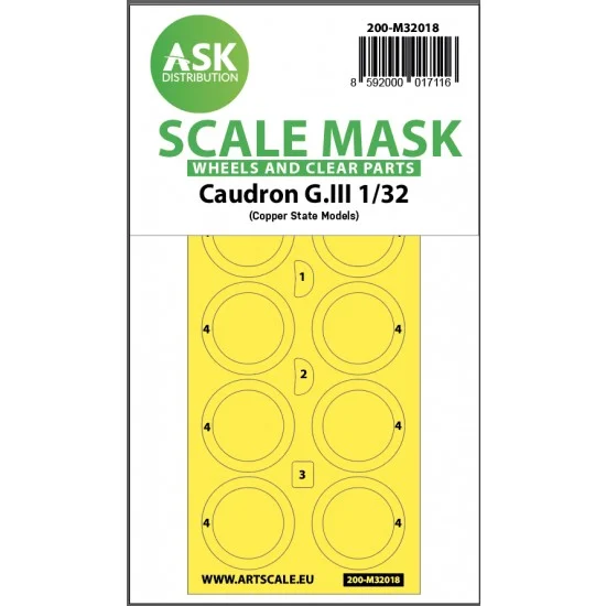 Art Scale Kit M32018 1/32 Caudron G.III Double-sided Paint Maskings for CSM