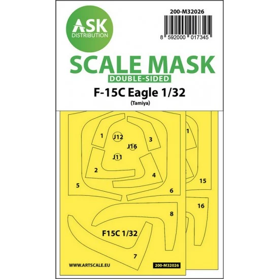 Art Scale Kit M32026 1/32 F-15C Eagle Double-sided Paint Maskings for Tamiya