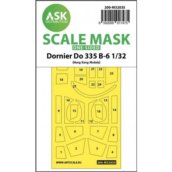 Art Scale Kit M32035 1/32 Dornier Do 335B-6 One-Sided Masking for HK Models