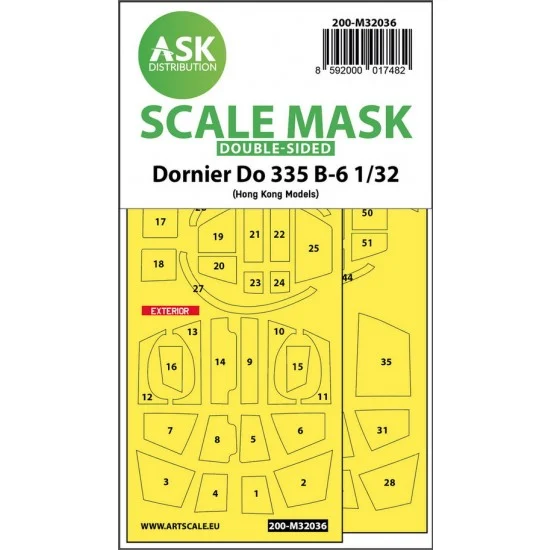 Art Scale Kit M32036 1/32 Dornier Do 335B-6 Double-sided Masking for HK Models