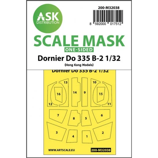 Art Scale Kit M32038 1/32 Dornier Do 335B-2 One-Sided Masking for HK Models