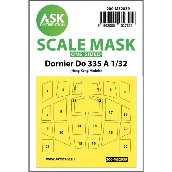 Art Scale Kit M32039 1/32 Dornier Do 335A One-Sided Masking for HK Models