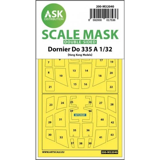 Art Scale Kit M32040 1/32 Dornier Do 335A Double-sided Masking for HK Models