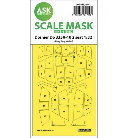 Art Scale Kit M32044 1/32 Dornier Do 335A-10 2-seater One-Sided Masking for HK Models