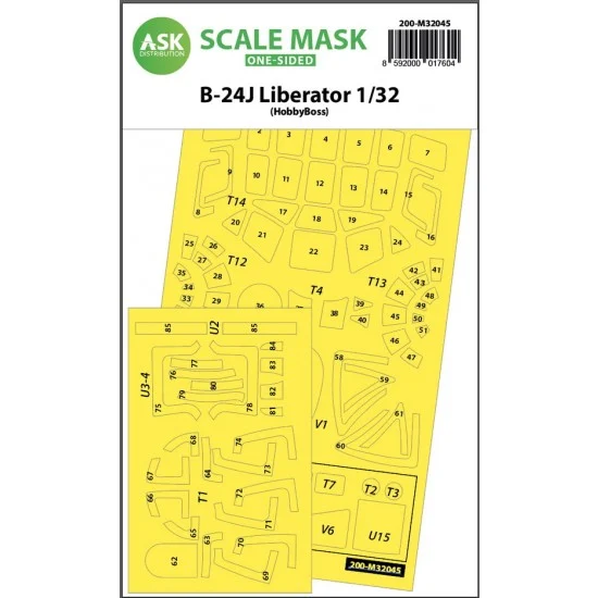 Art Scale Kit M32045 1/32 Consolidated B-24J Liberator One-Sided Masking for HobbyBoss kits