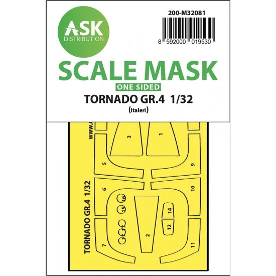 Art Scale Kit M32081 1/32 Tornado GR.4 one-sided express fit Mask for Italeri kits