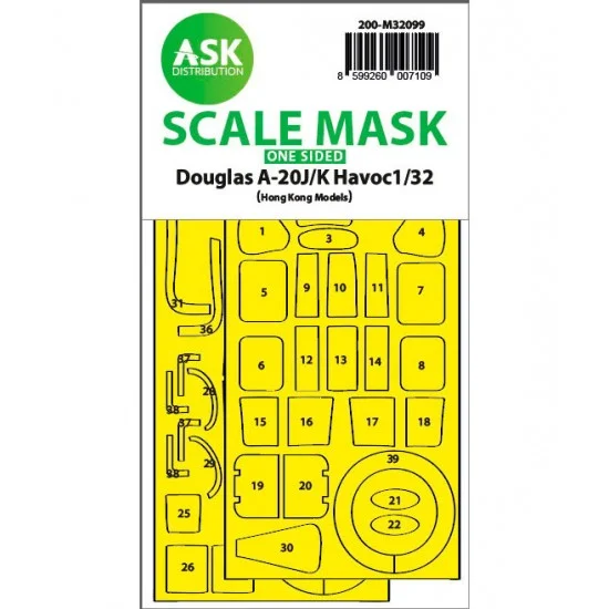 Art Scale Kit M32099 1/32 A-20J/K Havoc One-sided Express Mask for HK Models