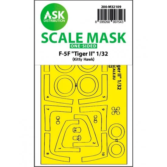 Art Scale Kit M32109 1/32 F-5F Tiger II One-sided Express Fit Mask for Kitty Hawk kits