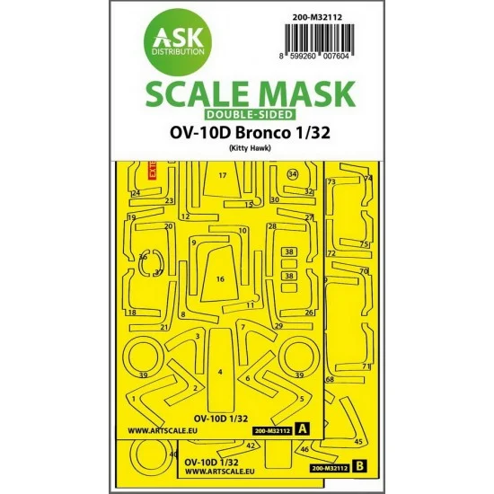 Art Scale Kit M32112 1/32 OV-10D Bronco Double-sided Express Fit Mask for Kitty Hawk kits