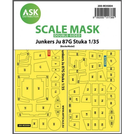 Art Scale Kit M35004 1/35 Junkers Ju 87G Stuka Double-sided Paint Masking for Border Model