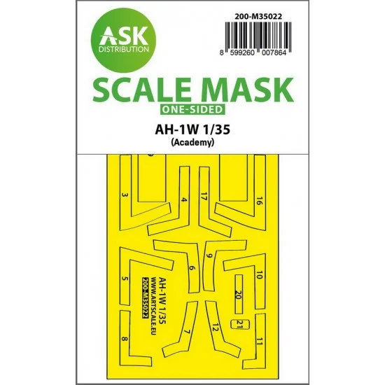 Art Scale Kit M35022 1/35 AH-1W SuperCobra One-sided Painting Mask for Academy kits