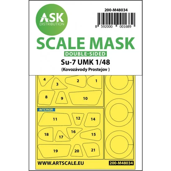 Art Scale Kit M48034 1/48 Su-7 UMK Double-sided Paint Masking for KP kits