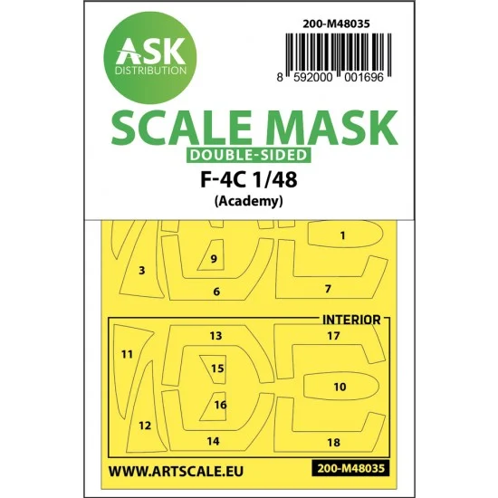 Art Scale Kit M48035 1/48 F-4C Double-sided Paint Masking for Academy kits