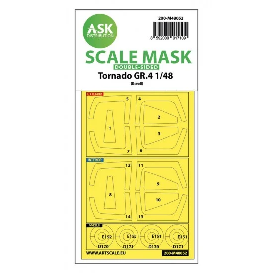 Art Scale Kit M48052 1/48 Tornado GR.4 Double-sided Paint Masking for Revell/Eduard kits