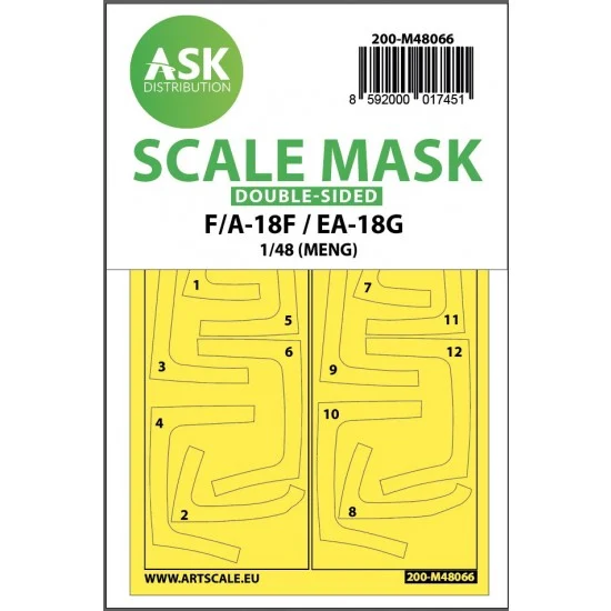 Art Scale Kit M48066 1/48 F/A-18F Super Hornet / EA-18G Growler Double-sided Express Masking for Meng kits