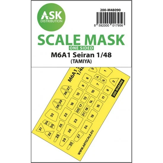 Art Scale Kit M48090 1/48 M6A1 Seiran One-sided Masking self-adhesive pre-cutted for Tamiya kits