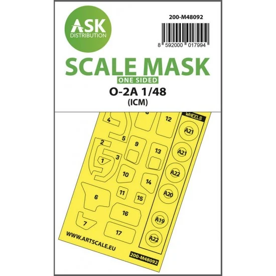 Art Scale Kit M48092 1/48 O-2A One-sided Masking self-adhesive pre-cutted for ICM kits