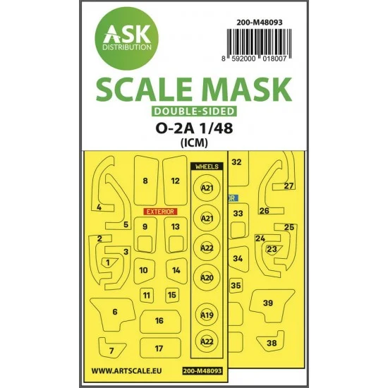 Art Scale Kit M48093 1/48 O-2A Double-sided Masking self-adhesive, pre-cutted for ICM kits