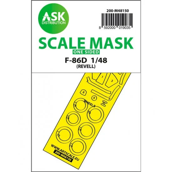 Art Scale Kit M48150 1/48 F-86D Sabre One-sided Express Fit Mask for Revell kits