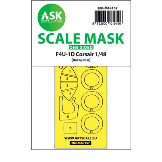 Art Scale Kit M48157 1/48 Vought F4U-1D Corsair One-sided Express Mask for HobbyBoss kits