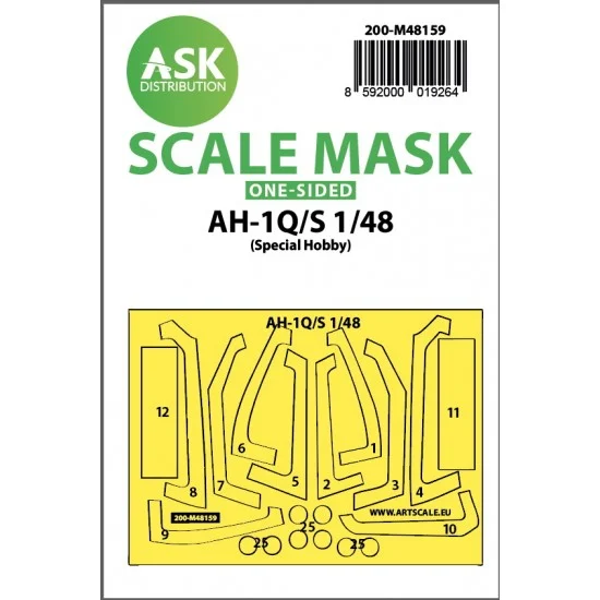 Art Scale Kit M48159 1/48 Bell AH-1Q/S Cobra One-sided fit Express Mask for Special Hobby kits